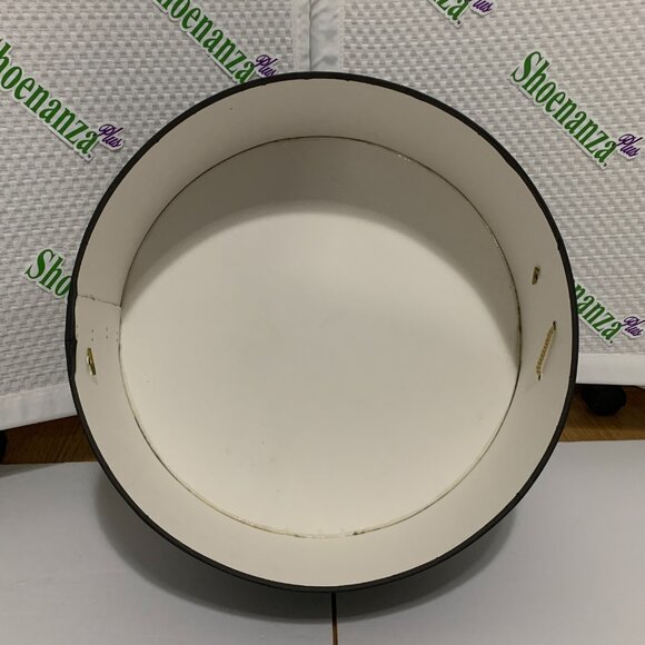 Vintage Fleur de Paris New Orleans Cardboard Hat Box Storage Container Black - Picture 12 of 14